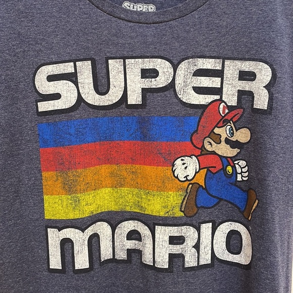 Nintendo Super Mario | Men's Retro Running Fast Lane T-Shirt; Size M - Picture 4 of 7